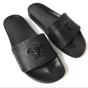 Versace Black Medusa Slides